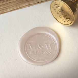 Monogrammed Minimalist wedding invites Wax Seal Stamp