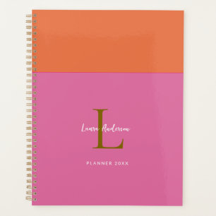 Monogrammed Modern Colorblock Planner
