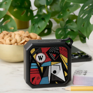 Monogrammed Modern Geometric Abstract Bluetooth Speaker