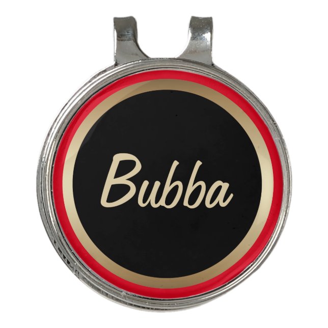 Monogrammed Modern Golfer Golf Hat Clip (Front)