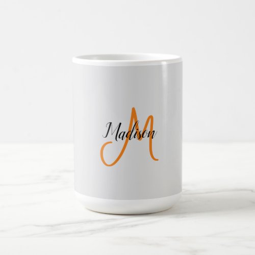 Monogrammed Modern Handwriting Name Initial Coffee Mug