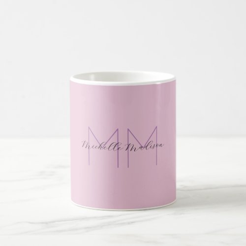 Monogrammed Modern Handwriting Name Initials Coffee Mug