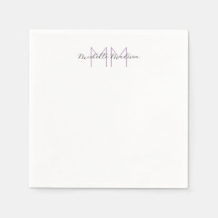 Monogrammed Modern Handwriting Name Initials Napkins