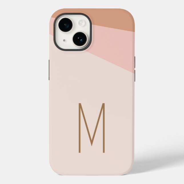 Monogrammed Modern Plain Initial Case-Mate Case-Mate iPhone Case (Back)