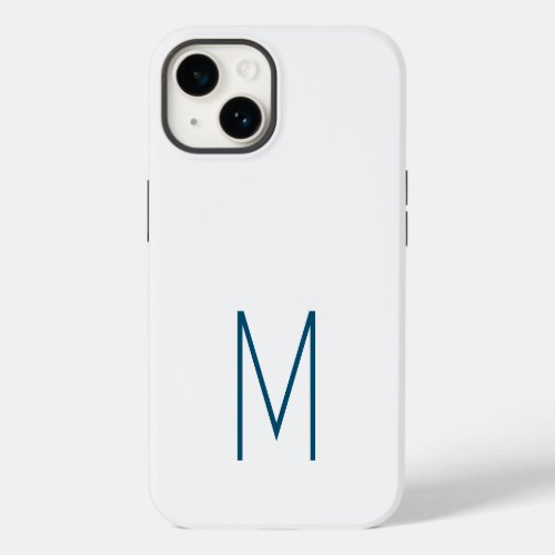 Monogrammed Modern Plain Initial Case_Mate iPhone 14 Case