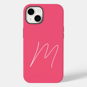 Monogrammed Modern Plain Initial Script Feminine Case-Mate iPhone 14 Case