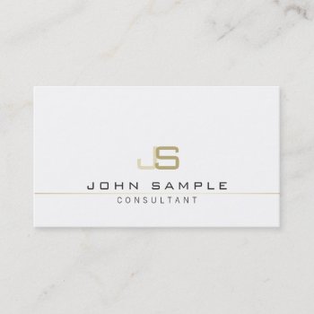 Monogrammed Modern Professional Elegant Consultant Business Card by art_grande at Zazzle