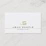 Monogrammed Modern Professional Elegant Consultant Business Card