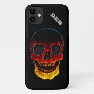 Monogrammed Molten Lava LOOK Skull iPhone 11 Case