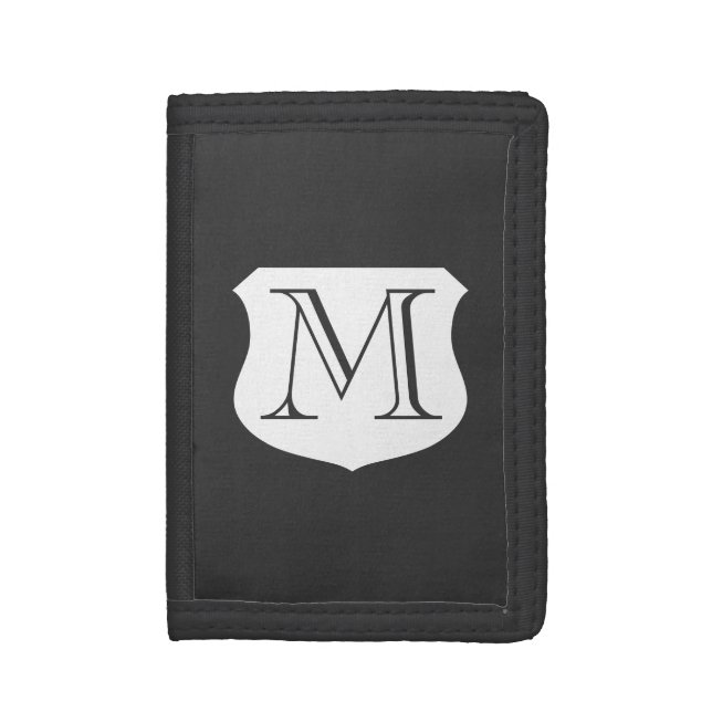Monogrammed money wallets for men (Front Vertical)