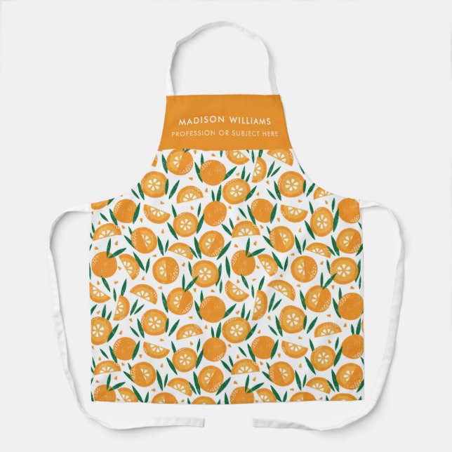 monogrammed,name, apron (Front)