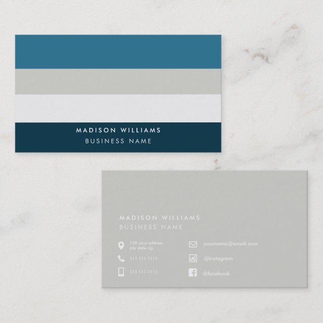 monogrammed,name, business card (Front/Back)