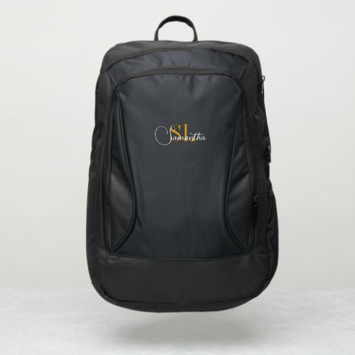 Monogrammed Name _ Elegant  Custom Port Authority Backpack