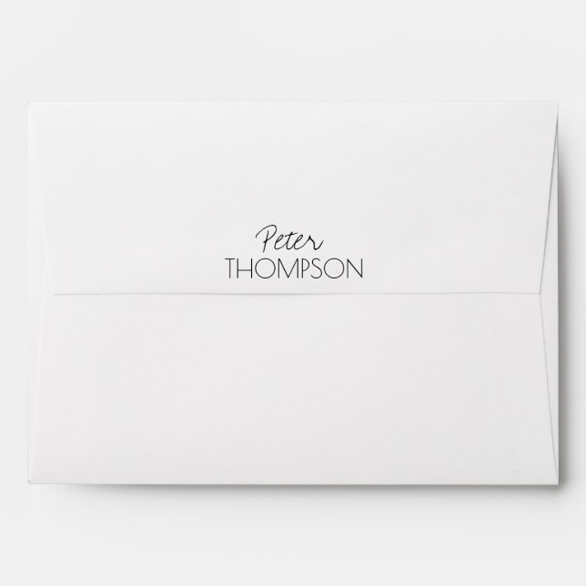 monogrammed / name envelope (Back (Top Flap))