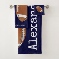 Monogrammed name football Navy Blue