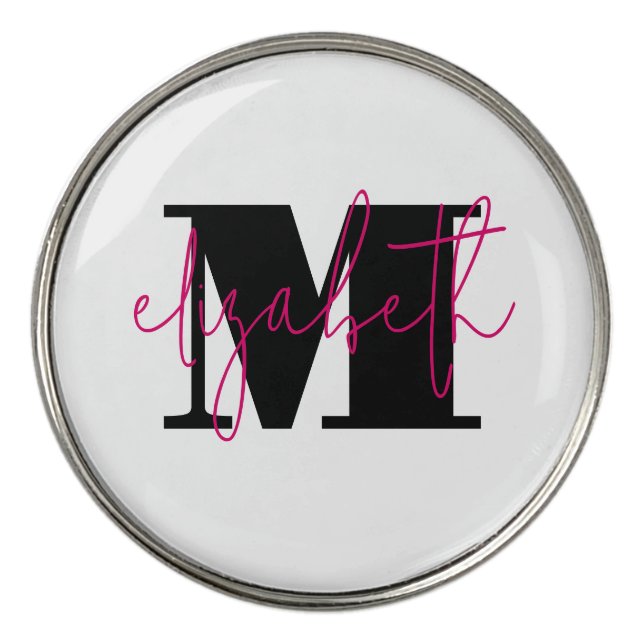 Monogrammed Name Golf Ball Marker (Front)