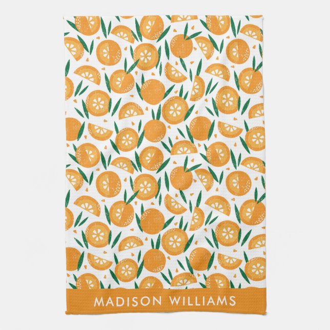 monogrammed,name, kitchen towel (Vertical)