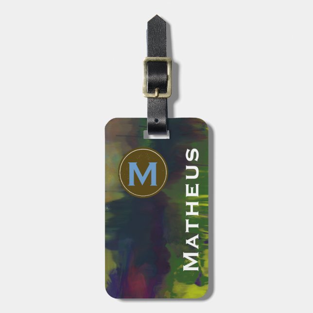 Monogrammed - Name Luggage Tag (Front Vertical)