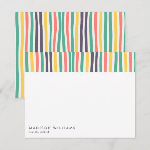 monogrammed,name, note card