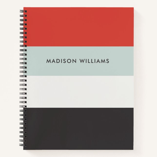 monogrammed,name, notebook (Front)