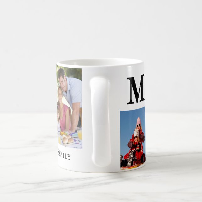 Monogrammed Named Family Photo Personalized Coffee Mug (Handle)
