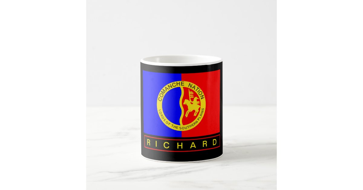 Monogrammed Native American Comanche Nation Flag Coffee Mug | Zazzle