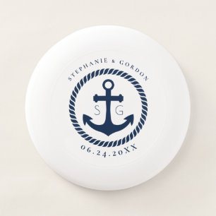 Monogrammed Nautical Wedding Wham-O Frisbee