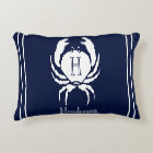 Monogrammed Navy Blue White Crab Nautical