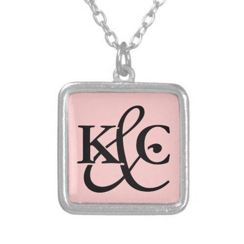 Monogrammed necklace with initial letters
