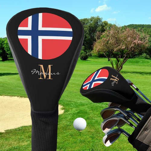 Monogrammed  Norway Flag Golf Clubs Covers