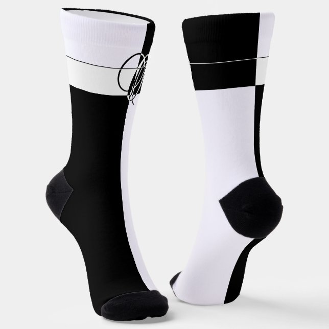 Monogrammed O Socks (Angled)