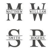 Monogrammed Oakmont Square Whiskey Rocks Glass (Examples)