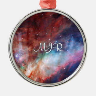 Monogrammed Omega Nebula - Our Awesome Universe Metal Ornament