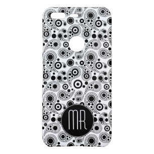 Monogrammed paisley style pattern uncommon google pixel case