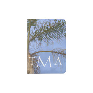 Monogrammed Palm Tree Tropics Passport Holder