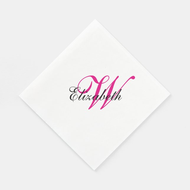 Monogrammed Paper Napkins (Corner)