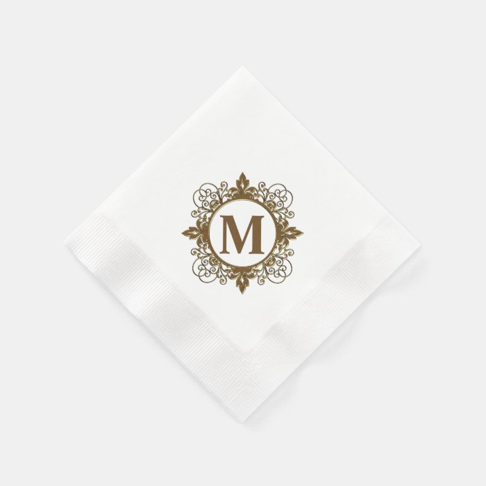 Monogrammed Paper Napkins Zazzle