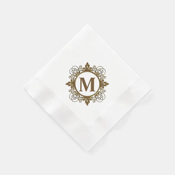 Monogrammed Paper Napkins Zazzle