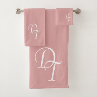Monogrammed -  pastel pink