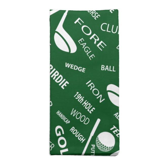 Monogrammed Pattern for the Golfer Cloth Napkin (Folded)