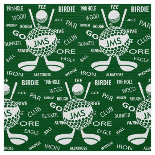 Monogrammed Pattern for the Golfer Fabric