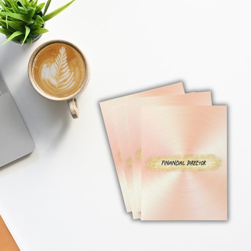 Monogrammed Peach and Gold Business  Pocket Folder