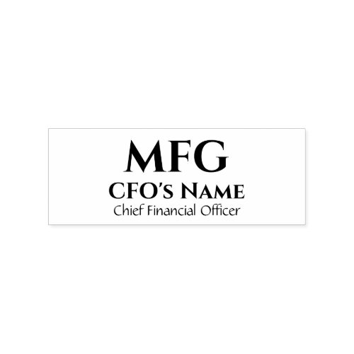 Monogrammed Personalized  Executive Officer Rubber Stamp