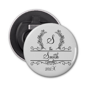Monogrammed Personalized Family Name Bottle Opener