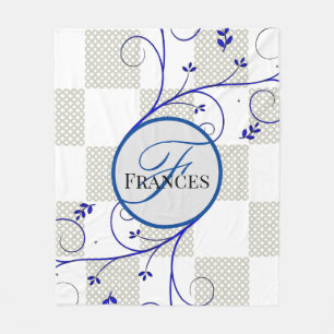 Monogrammed Personalized Fleece Blanket