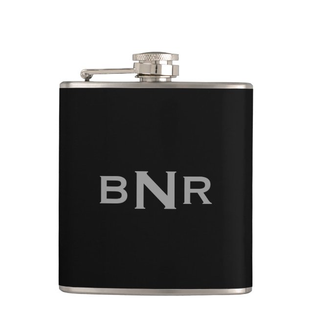 Monogrammed ~ Personalized Hip Flask (Front)