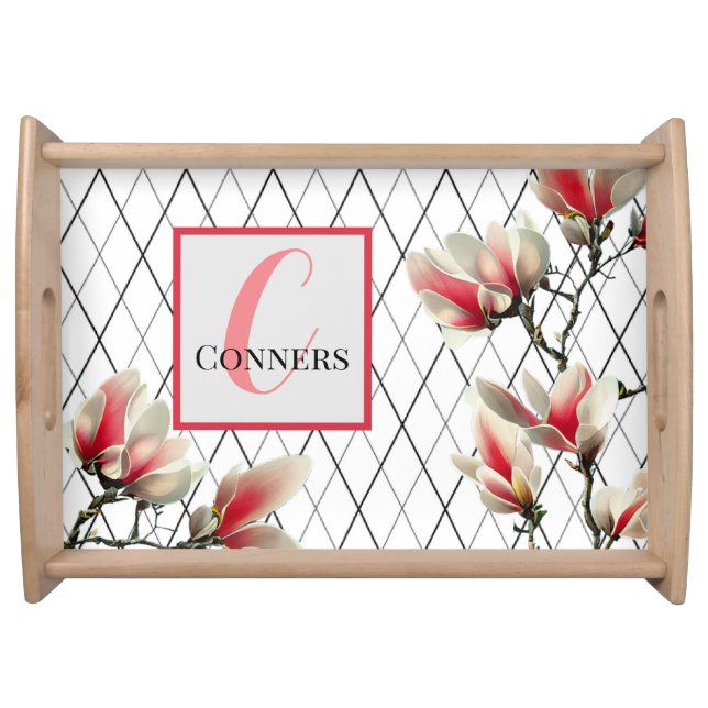 Monogrammed Personalized Large  Serving Tray (Front)