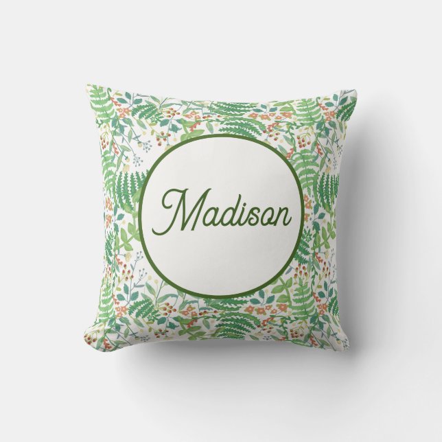 Monogrammed personalized pillow (Front)