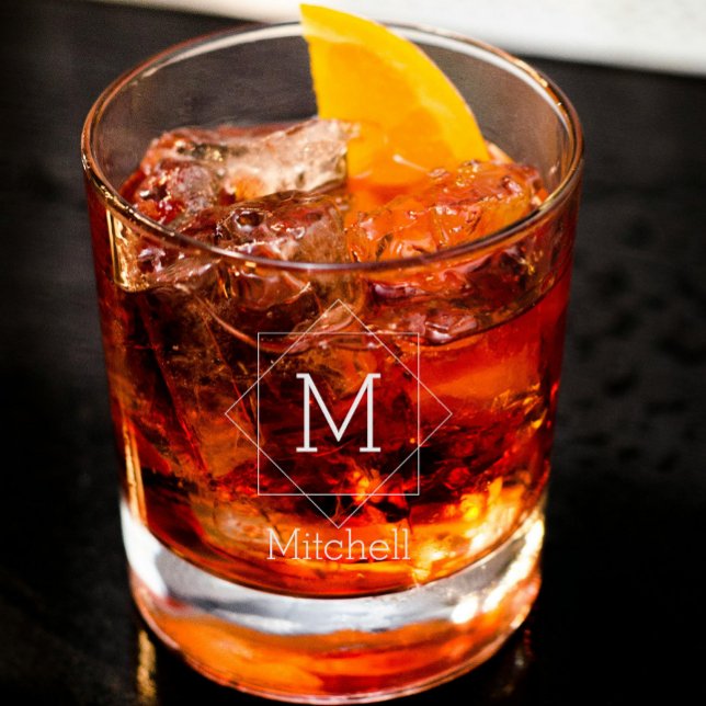 Monogrammed Personalized Rocks Glass (Monogrammed Personalized Rocks Glass from Ricaso. Add monogram and name. many styles available)