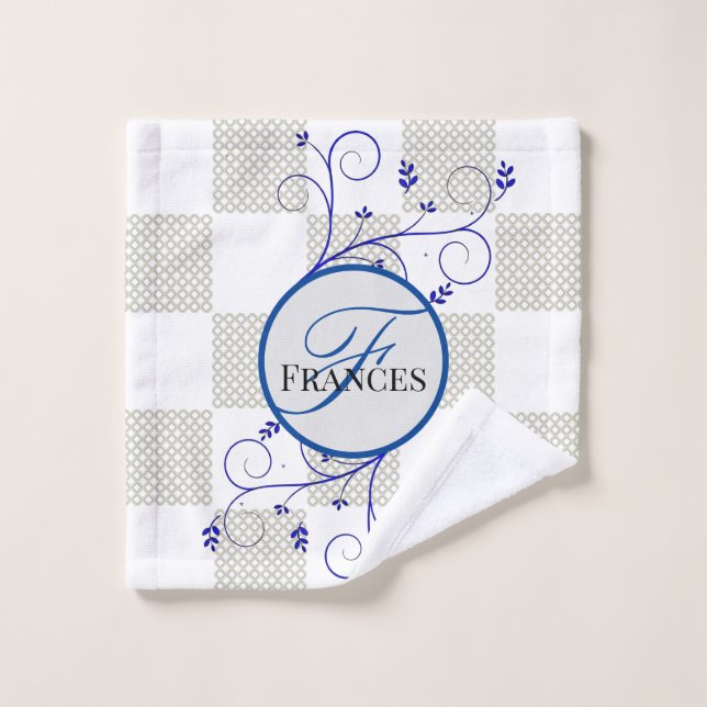 Monogrammed Personalized Washcloth  (Wash Cloth)